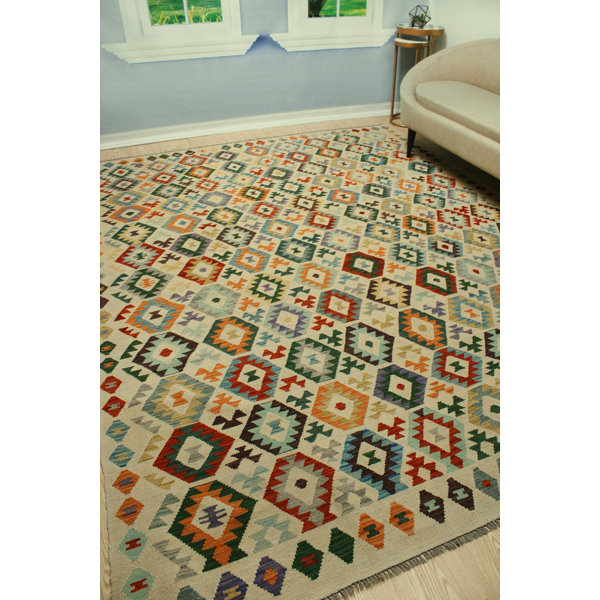 Foundry Select Hults Handmade Flatweave Wool Ivory Rug Wayfair